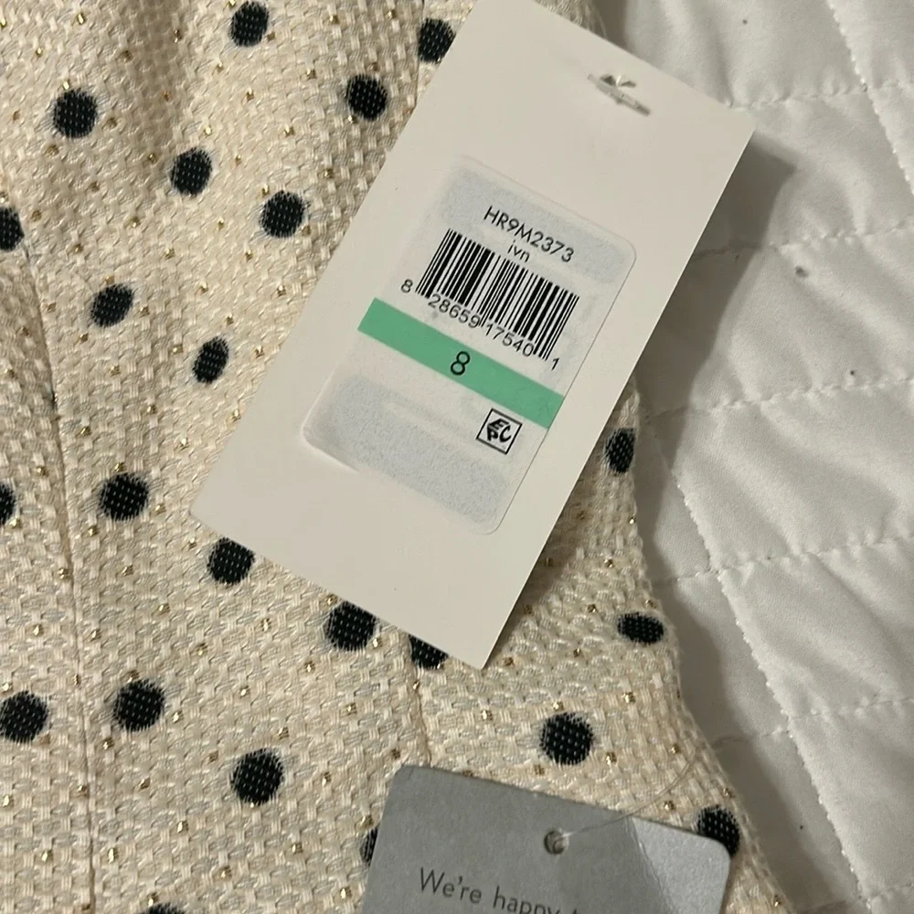 NWT Harper Rose Fit & Flare Dress | Metallic Gold & Black Polka Dot | Size 8 - Picture 8 of 12